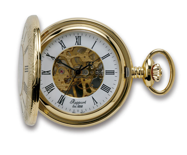 rapport london Mechanical Half Hunter Pocket Watch - Gold