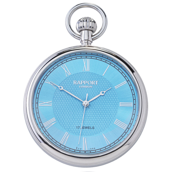 rapport london Mechanical Open Face Pocket Watch - Ice Blue rapport london Mechanical Open Face Pocket Watch - Ice Blue