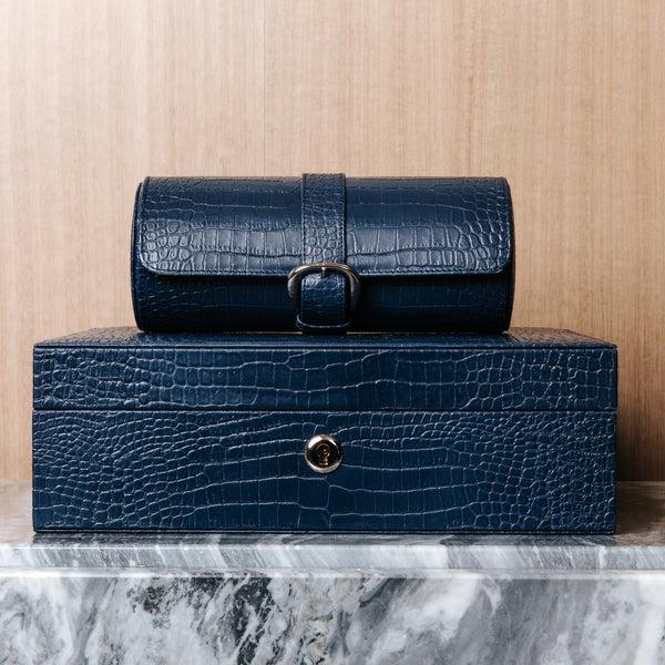 Rapport London Brompton Eight Watch Box - Blue