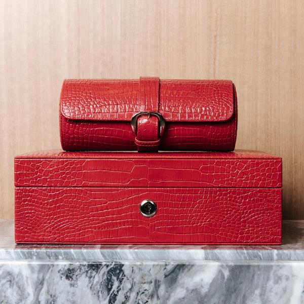Rapport London Brompton Eight Watch Box - Red