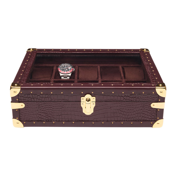 Rapport London Brompton Optic Watch Box - Brown
