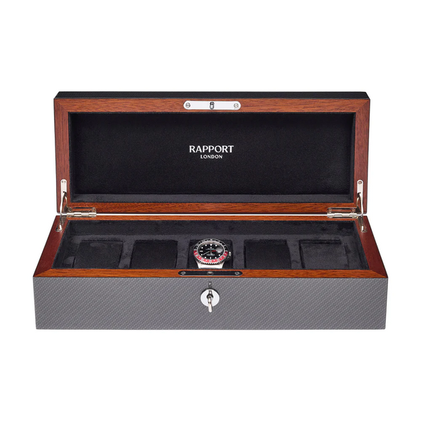 rapport london Carbon Fibre Five Watch Box