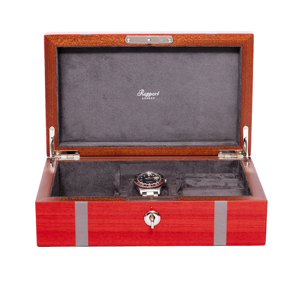 rapport london Carnaby Watch and Jewellery Box - Red