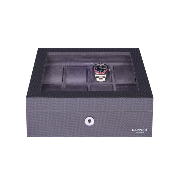 Rapport London Optic Eight Watch Box - Carbon Fibre