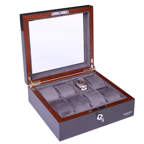 Rapport London Optic Eight Watch Box - Carbon Fibre