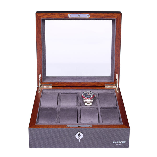 rapport london Optic Eight Watch Box - Carbon Fibre rapport london Optic Eight Watch Box - Carbon Fibre