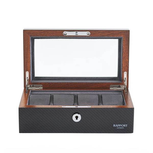 rapport london Optic Four Watch Box - Carbon Fibre rapport london Optic Four Watch Box - Carbon Fibre
