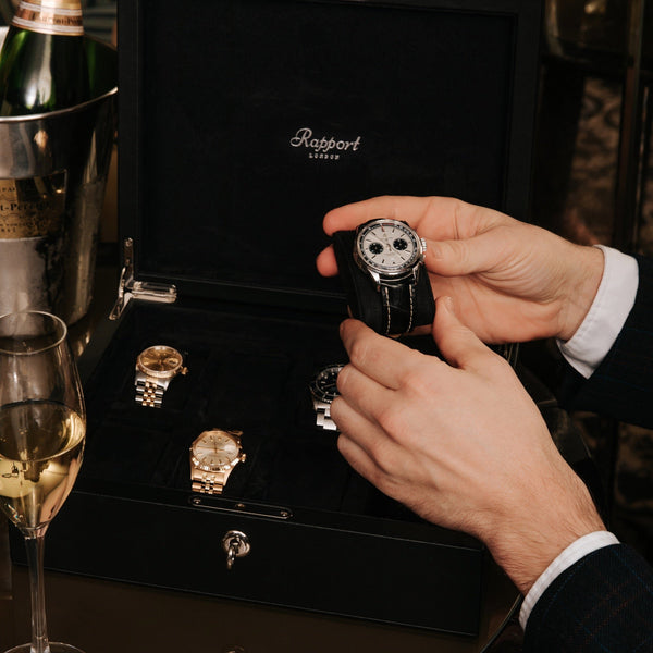 Rapport London Vantage Eight Watch Box - Black