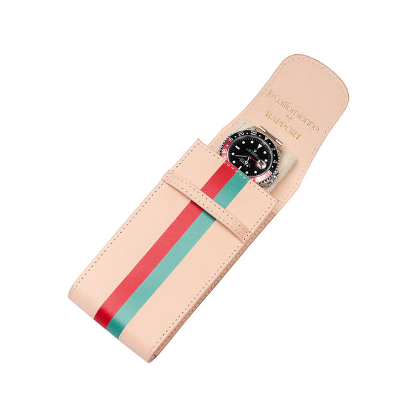 Rapport London Rapport X La Californienne Single Watch Pouch - Red/Turquoise