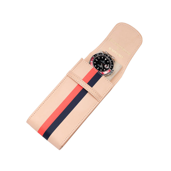 Rapport London Rapport X La Californienne Single Watch Pouch - Red/Navy