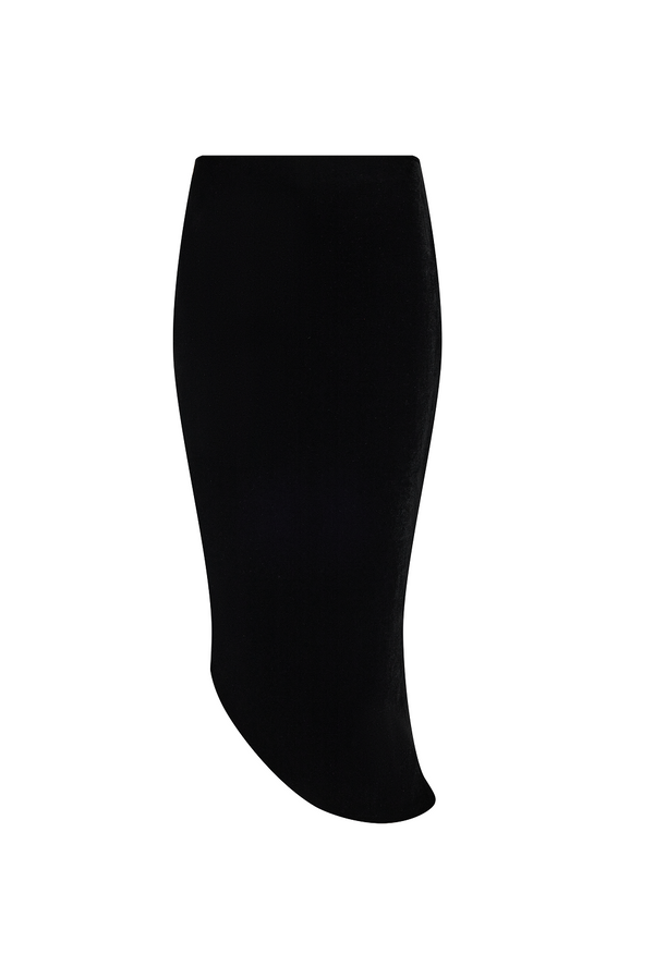 rasario Asymmetrical velvet midi skirt black 009SD001 – RASARIO rasario Asymmetrical velvet midi skirt black 009SD001 – RASARIO