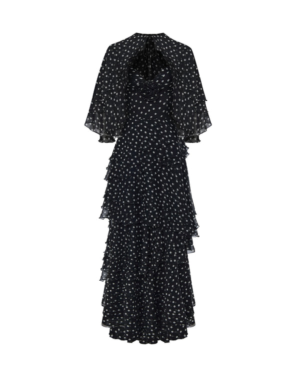 rasario Chiffon maxi dress with bolero black 088DX001 – RASARIO