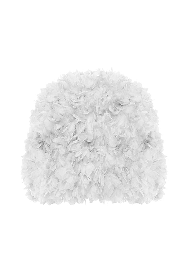 Rasario Cropped Bolero With A Floral Trim White 065BL002 – RASARIO