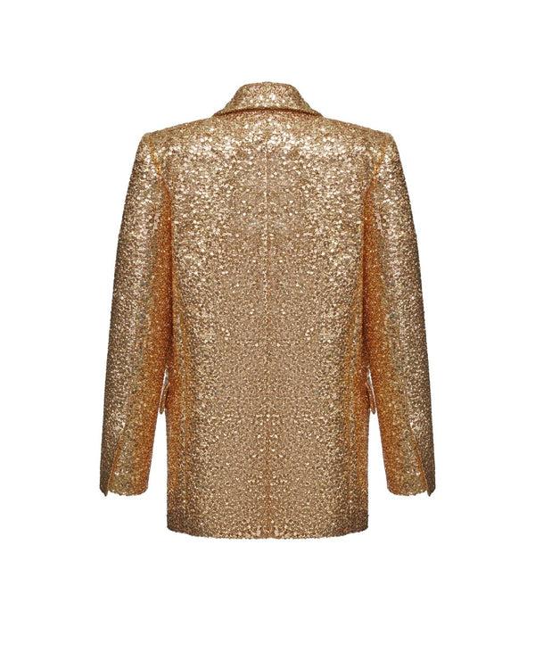 Rasario Double-breasted Sequined Blazer Gold F030A220 – RASARIO