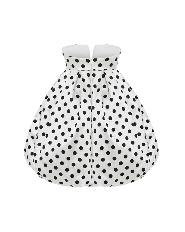 Rasario Mini Dress With Satin Balloon Skirt Black/white 133DN002 – RASARIO