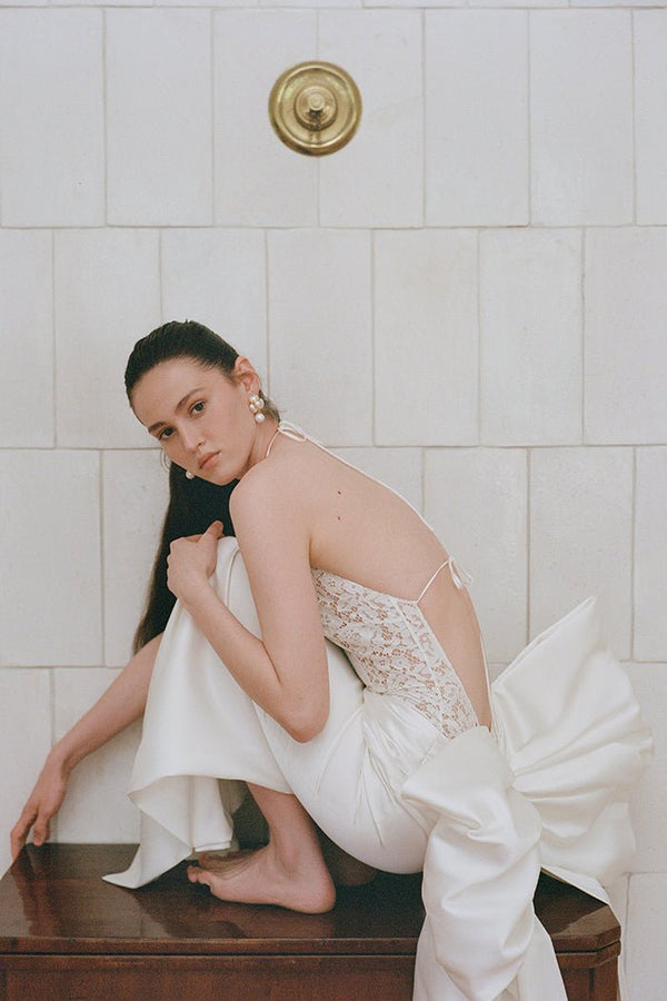 Rasario Lace And Satin Maxi Dress 001DX002 – RASARIO