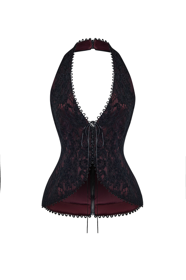 rasario Lace corset top burgundy 015TP013 – RASARIO rasario Lace corset top burgundy 015TP013 – RASARIO
