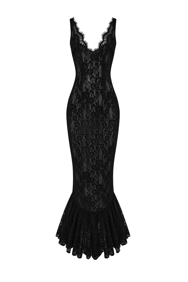 rasario Lace maxi dress black 04DX001 – RASARIO rasario Lace maxi dress black 04DX001 – RASARIO