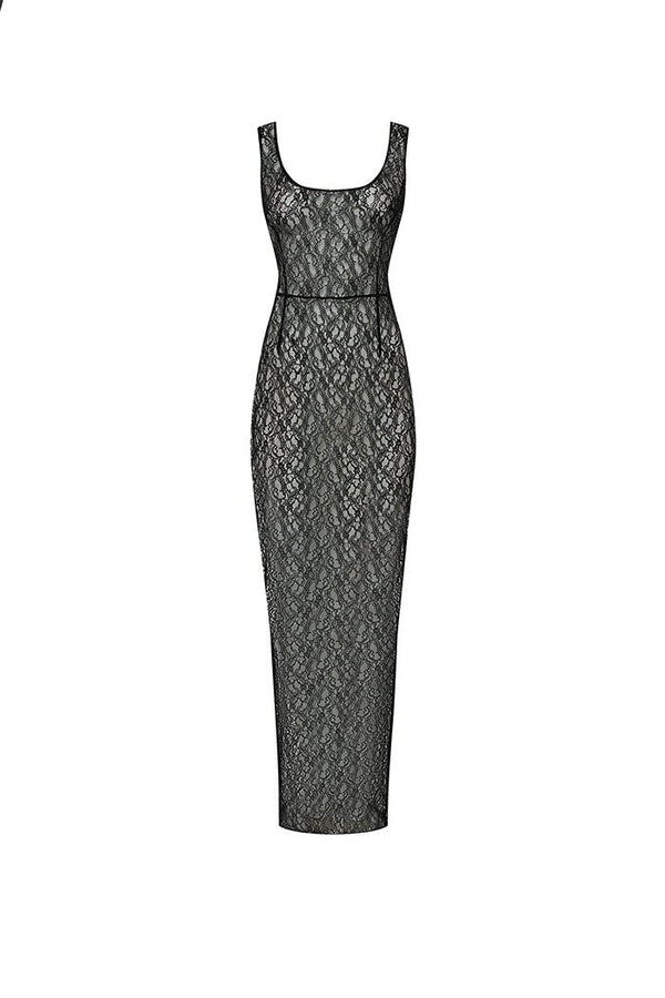 rasario Lace maxi dress black F060X010 – RASARIO