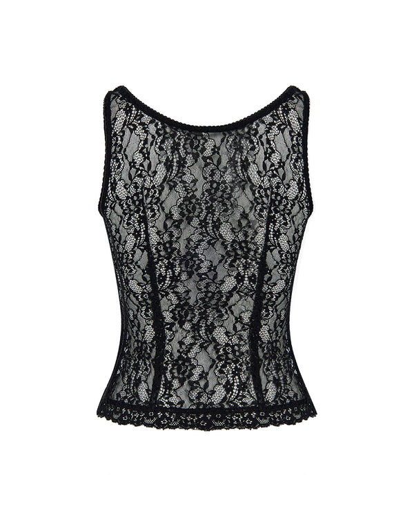 Rasario Lace Tank Top Black 139TP001 – RASARIO