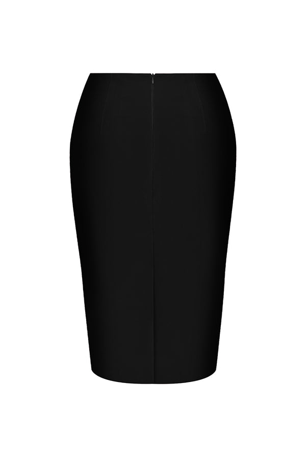 Rasario Midi Velvet Skirt Black 009SD001 – RASARIO