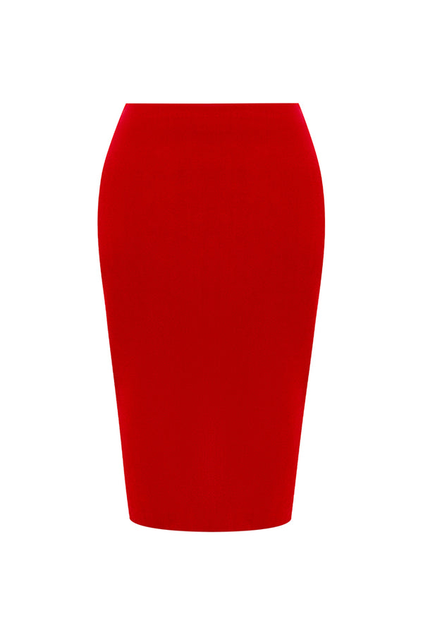 rasario Midi velvet skirt red 009SD003 – RASARIO