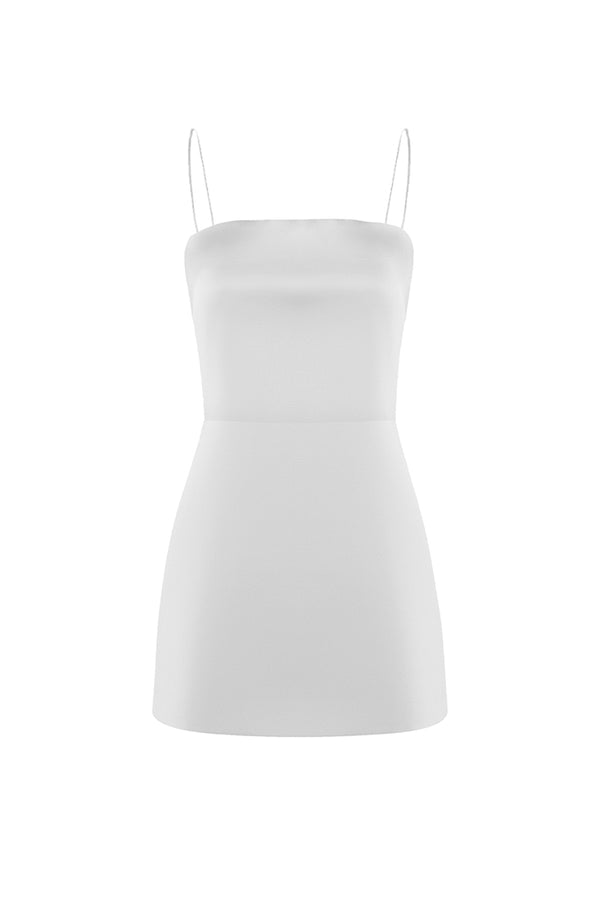 rasario Satin mini dress white 096DN002 – RASARIO