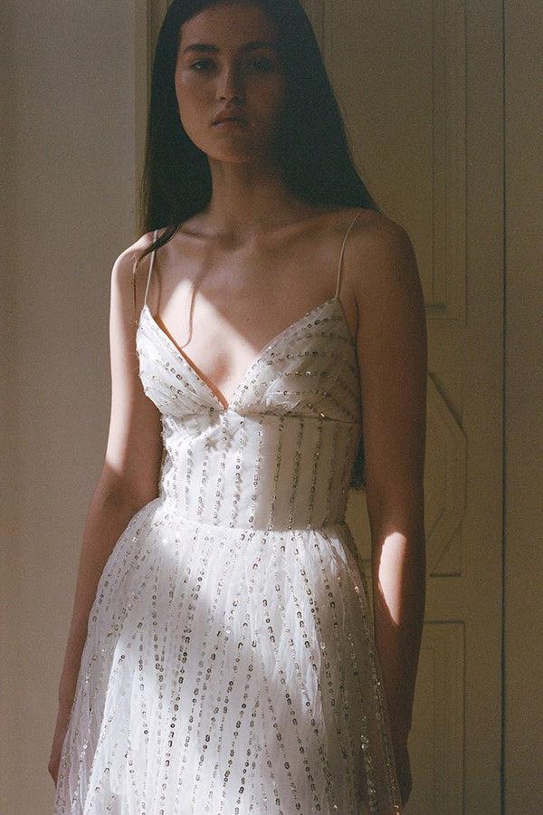 Rasario Sequin Mesh Maxi Dress 009DX002 – RASARIO