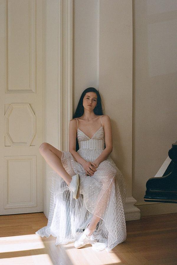 Rasario Sequin Mesh Maxi Dress 009DX002 – RASARIO