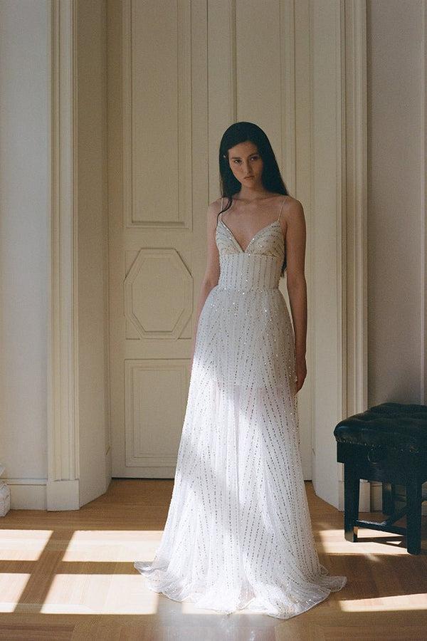 rasario Sequin mesh maxi dress 009DX002 – RASARIO