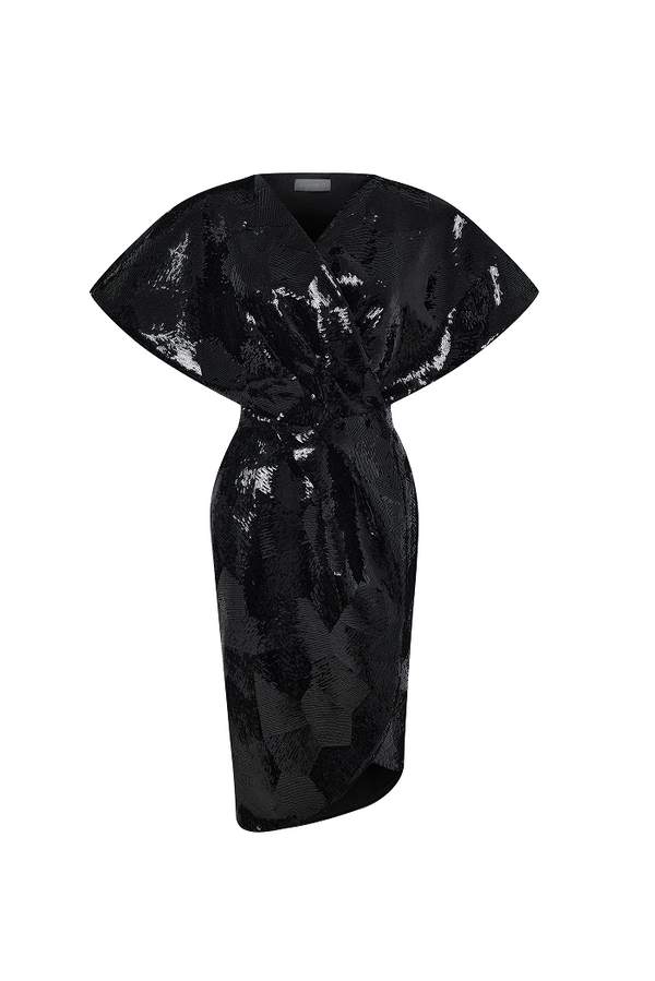 rasario Sequin midi dress black 100DD001 – RASARIO rasario Sequin midi dress black 100DD001 – RASARIO