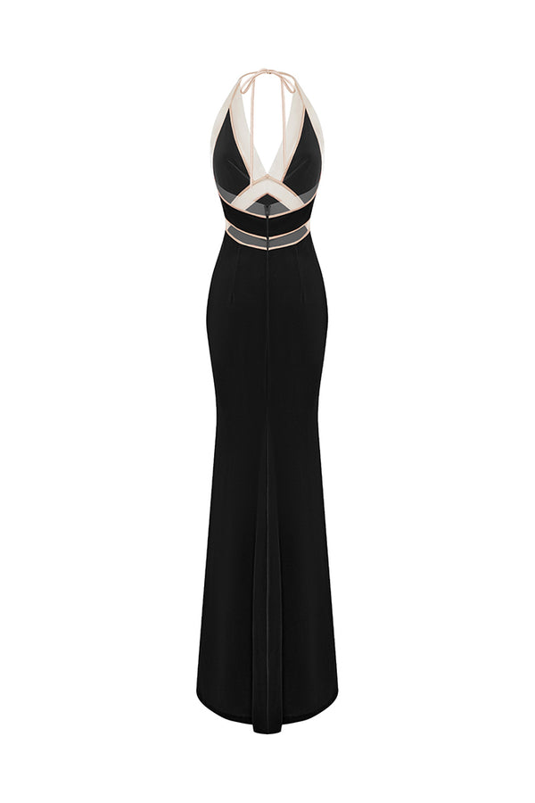 Rasario Velvet Maxi Dress Black 001DX001 – RASARIO