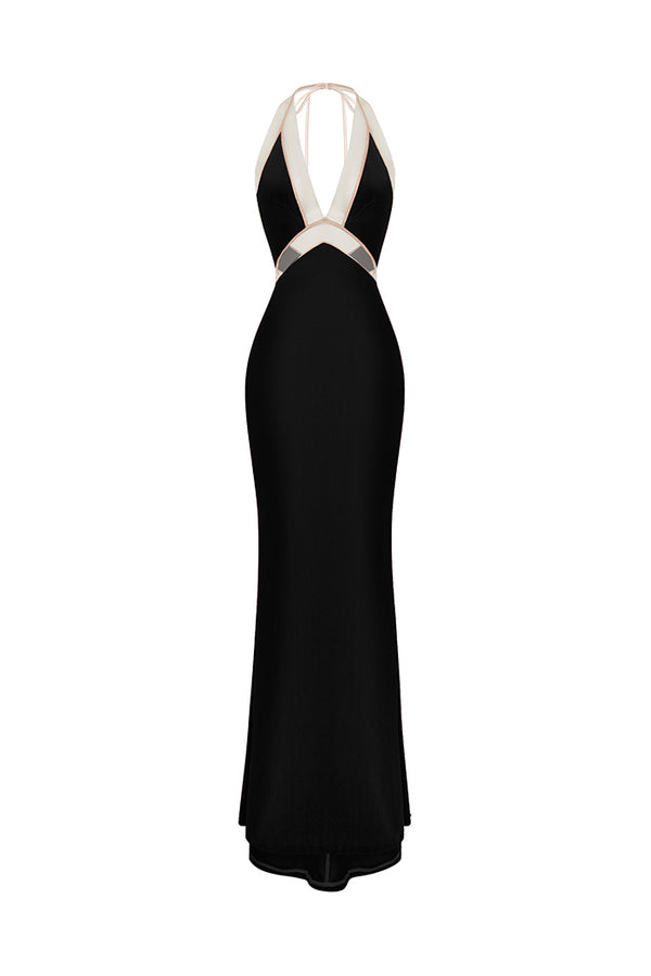 rasario Velvet maxi dress black 001DX001 – RASARIO