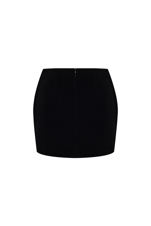 Rasario Velvet Mini Skirt Black 032SN001 – RASARIO