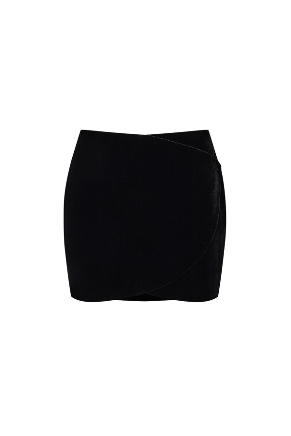 rasario Velvet mini skirt black 032SN001 – RASARIO