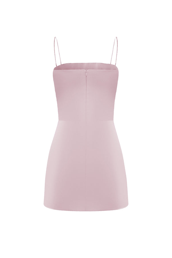 Rasario Satin Mini Dress Light Pink 096DN029 – RASARIO