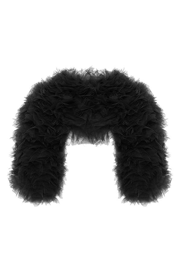 Rasario Voluminous Tulle Bolero Black 004BL001 – RASARIO