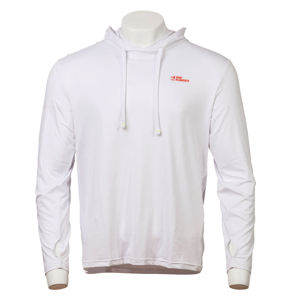 rave review MIKE FIELD RED SHIELD LONG SLEEVE HOODED SUNSHIRT – Raw ElementsUSA