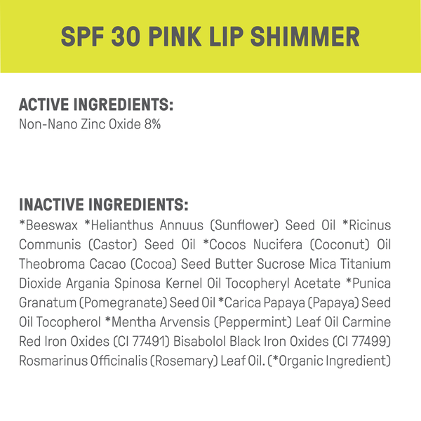 Rave Review Raw Elements Pink Lip Shimmer SPF 30 (3 Pack) - .15 Oz. – Raw ElementsUSA