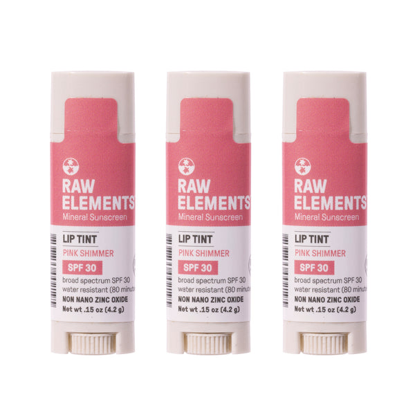 rave review Raw Elements Pink Lip Shimmer SPF 30 (3 Pack) - .15 oz. – Raw ElementsUSA