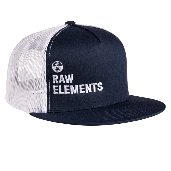 rave review Raw Elements SnapBack Blue Trucker Hat – Raw ElementsUSA