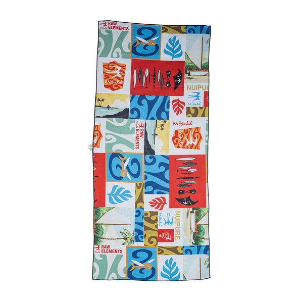 rave review RAW ELEMENTS X MIKE FIELD PATCHWORK RECYCLED MICROFIBER TOWEL – Raw ElementsUSA