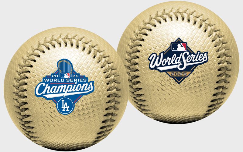 rawlings 2025 Los Angeles Dodgers World Series Champions Gold Replica Baseball