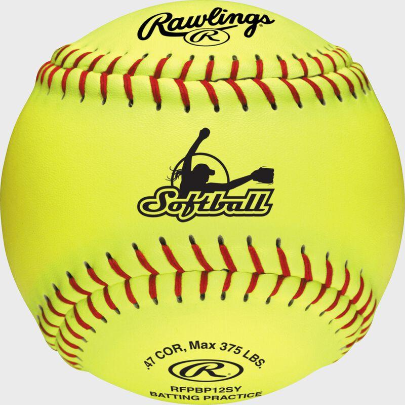 Rawlings 6 Gallon Bucket Of 12" Batting Practice Softballs 12 Or 18 Balls