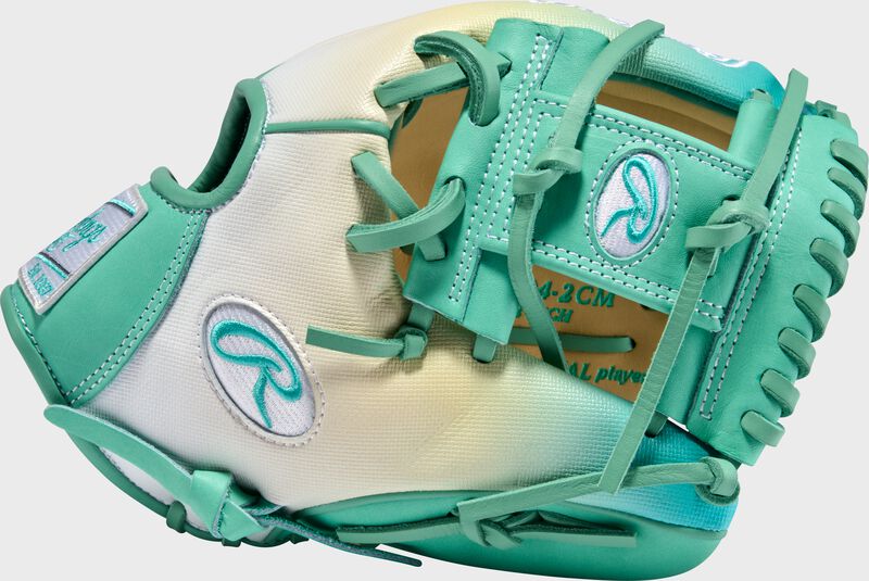 Rawlings Exclusive Heart Of The Hide 11.25-Inch Pink/Columiba Blue Infield Glove Right Hand Throw