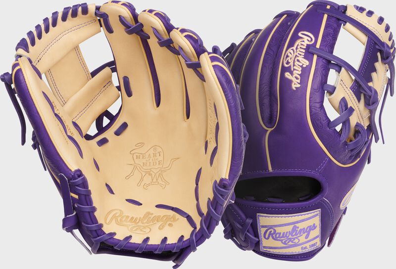 rawlings Heart of the Hide 11.75-Inch Purple Infield Glove Right Hand Throw
