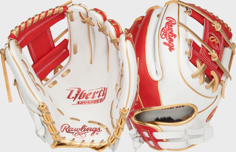 rawlings Liberty Advanced Color Series 11.75 in Infield Glove White/Scarlet rawlings Liberty Advanced Color Series 11.75 in Infield Glove White/Scarlet