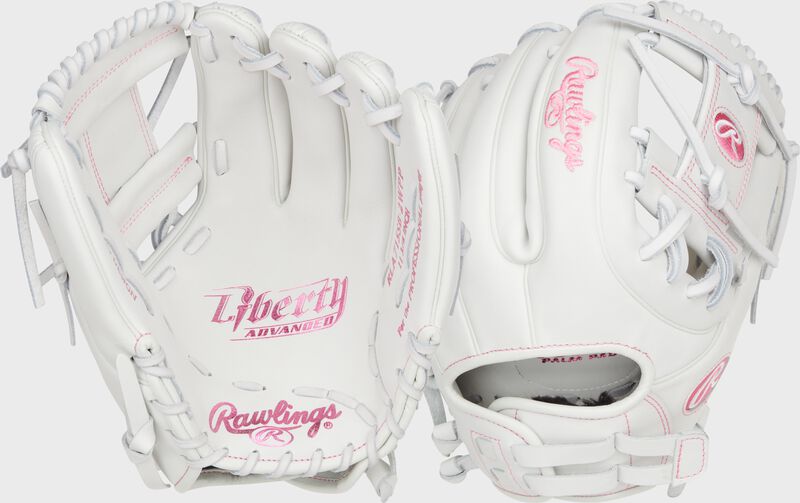 rawlings Liberty Advanced Color Series 11.75 in Infield Glove White/Pink rawlings Liberty Advanced Color Series 11.75 in Infield Glove White/Pink