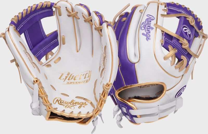 rawlings Liberty Advanced Color Series 11.75 in Infield Glove White/Purple rawlings Liberty Advanced Color Series 11.75 in Infield Glove White/Purple