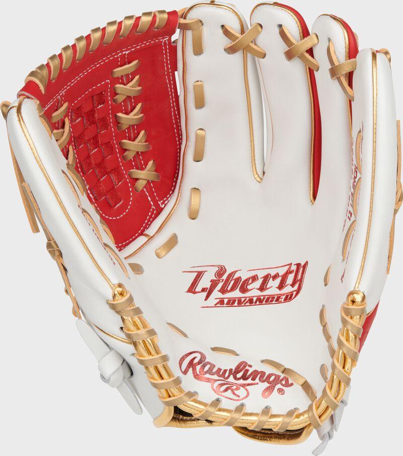 Rawlings Liberty Advanced Color Series 12.5 In Fastpitch Glove White/Scarlet
